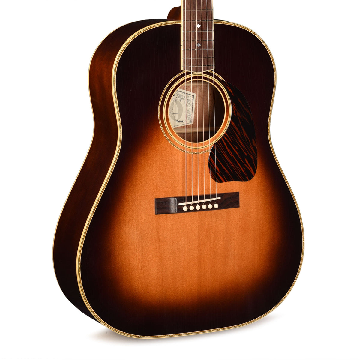 Atkin The Forty Three Deluxe Baked Sitka/Mahogany Aged Sunburst Top w/Glitter Trim - MusicMarket