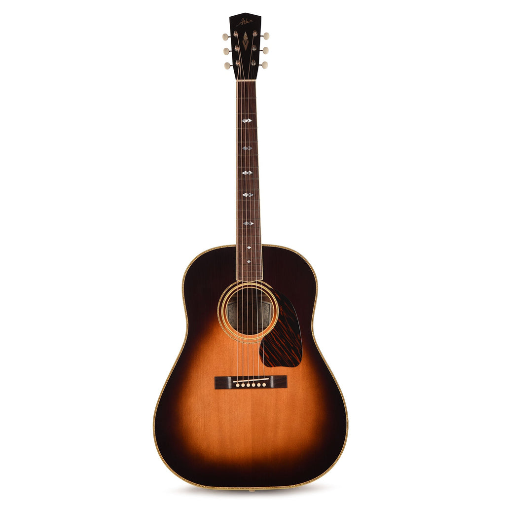 Atkin The Forty Three Deluxe Baked Sitka/Mahogany Aged Sunburst Top w/Glitter Trim - View 4 | MusicMarket