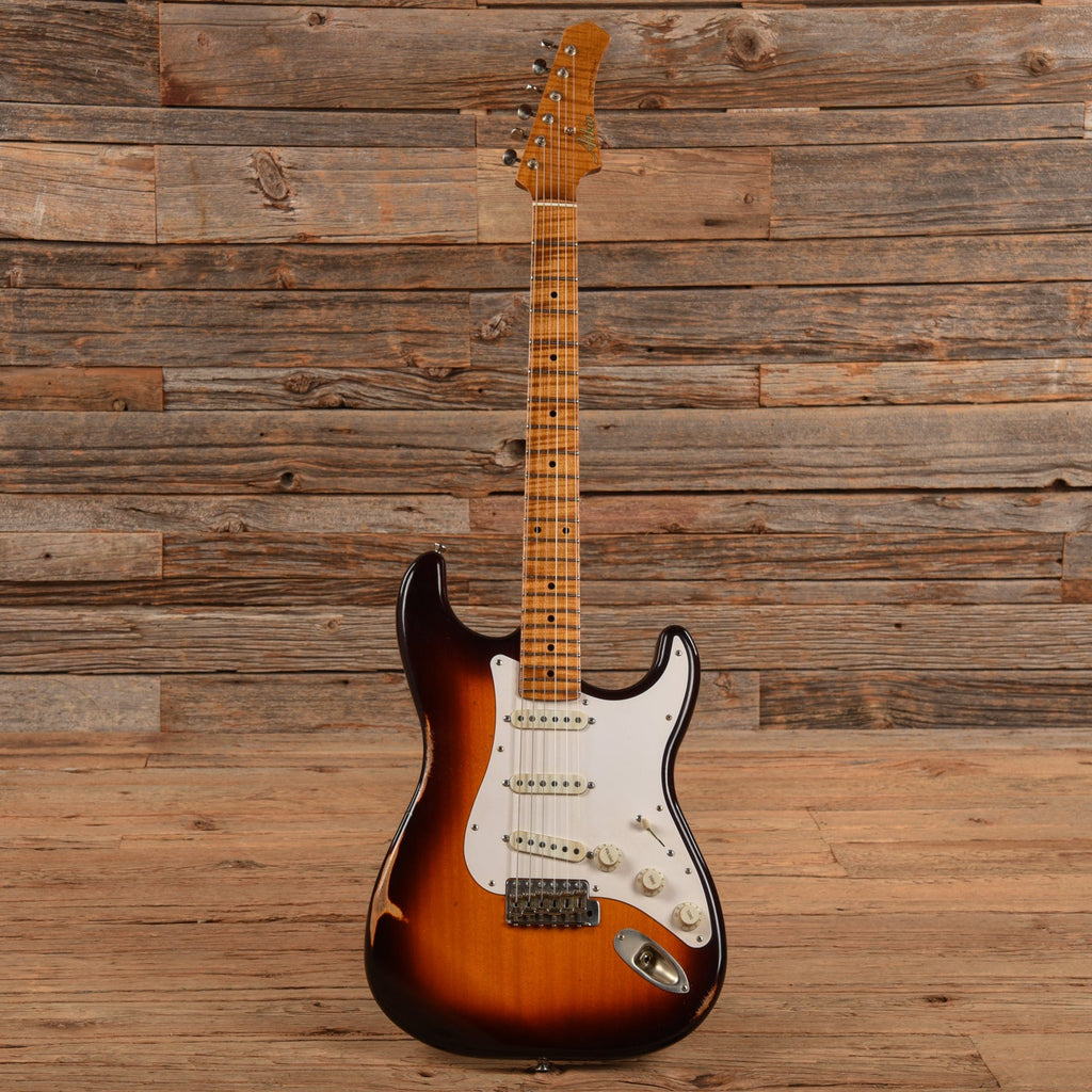 Atkin 54 S-Style w/Flame Maple Neck Aged Sunburst 2023 - View 4 | MusicMarket