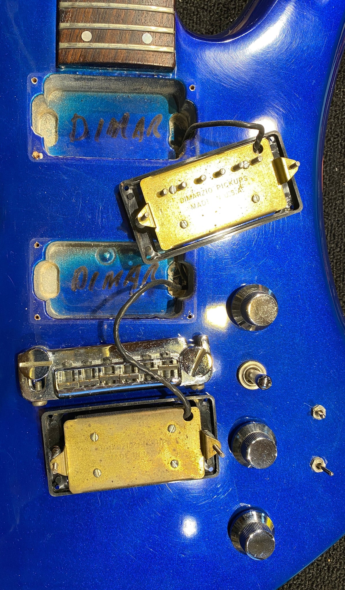 B.C. Rich Mockingbird Metallic Blue Refin 1980s - View 10 | MusicMarket