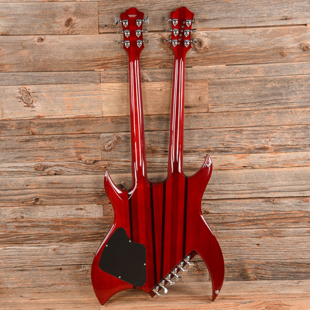 B.C. Rich Rich B Legacy Double Neck 2009 Trans Red - Dave Amato of REO Speedwagon - View 5 | MusicMarket
