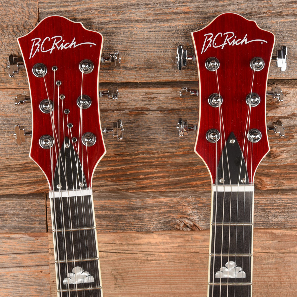 B.C. Rich Rich B Legacy Double Neck 2009 Trans Red - Dave Amato of REO Speedwagon - View 6 | MusicMarket
