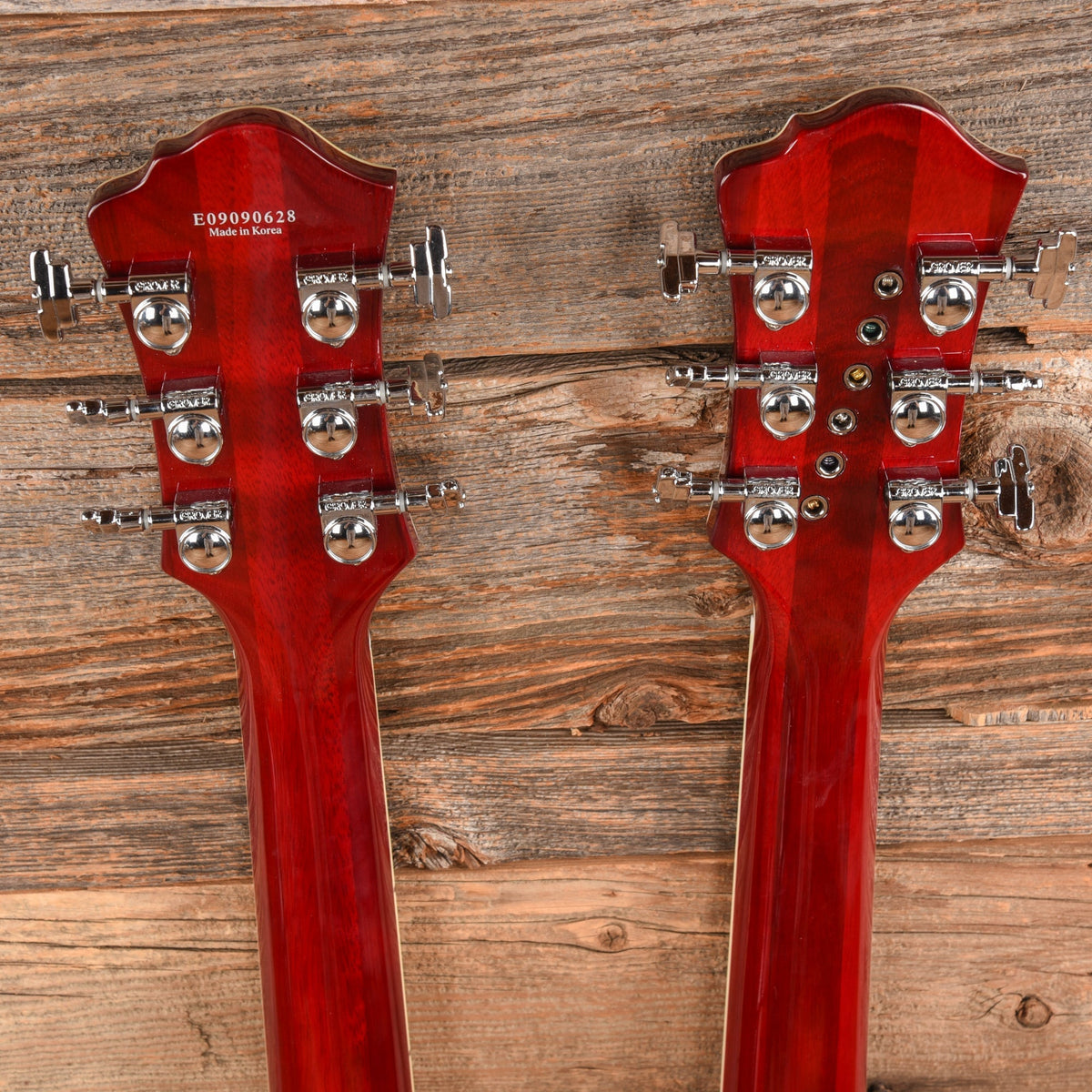 B.C. Rich Rich B Legacy Double Neck 2009 Trans Red - Dave Amato of REO Speedwagon - View 7 | MusicMarket