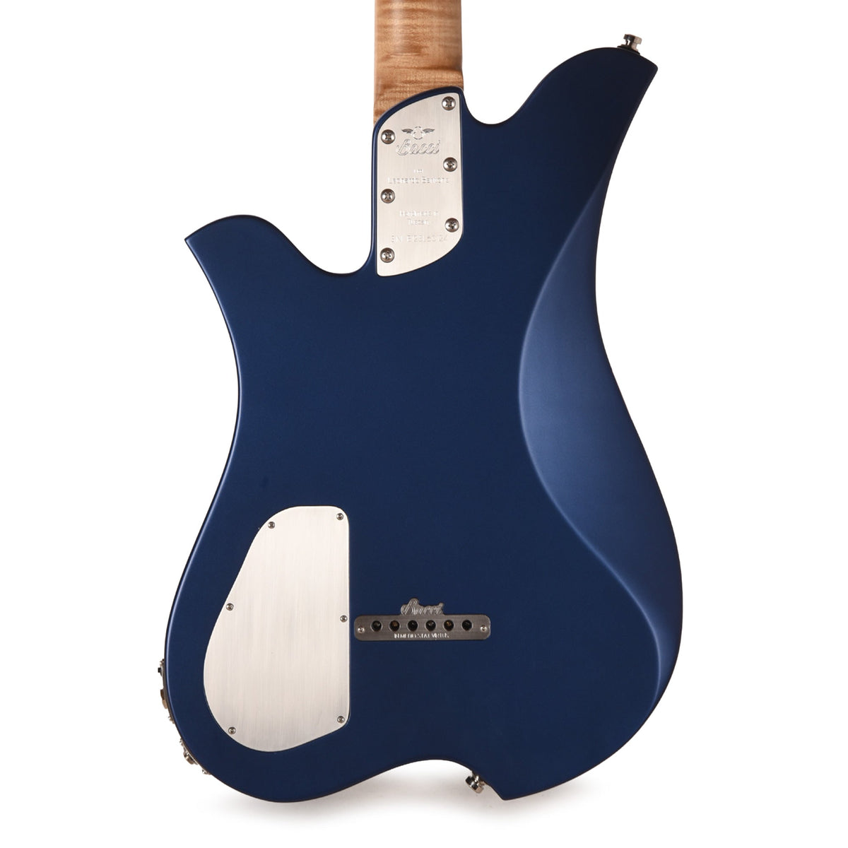 Bacci Leonardo Officina Baritone Radiance Ultramarine w/Figured Maple Neck & Ebony Fingerboard - View 3 | MusicMarket