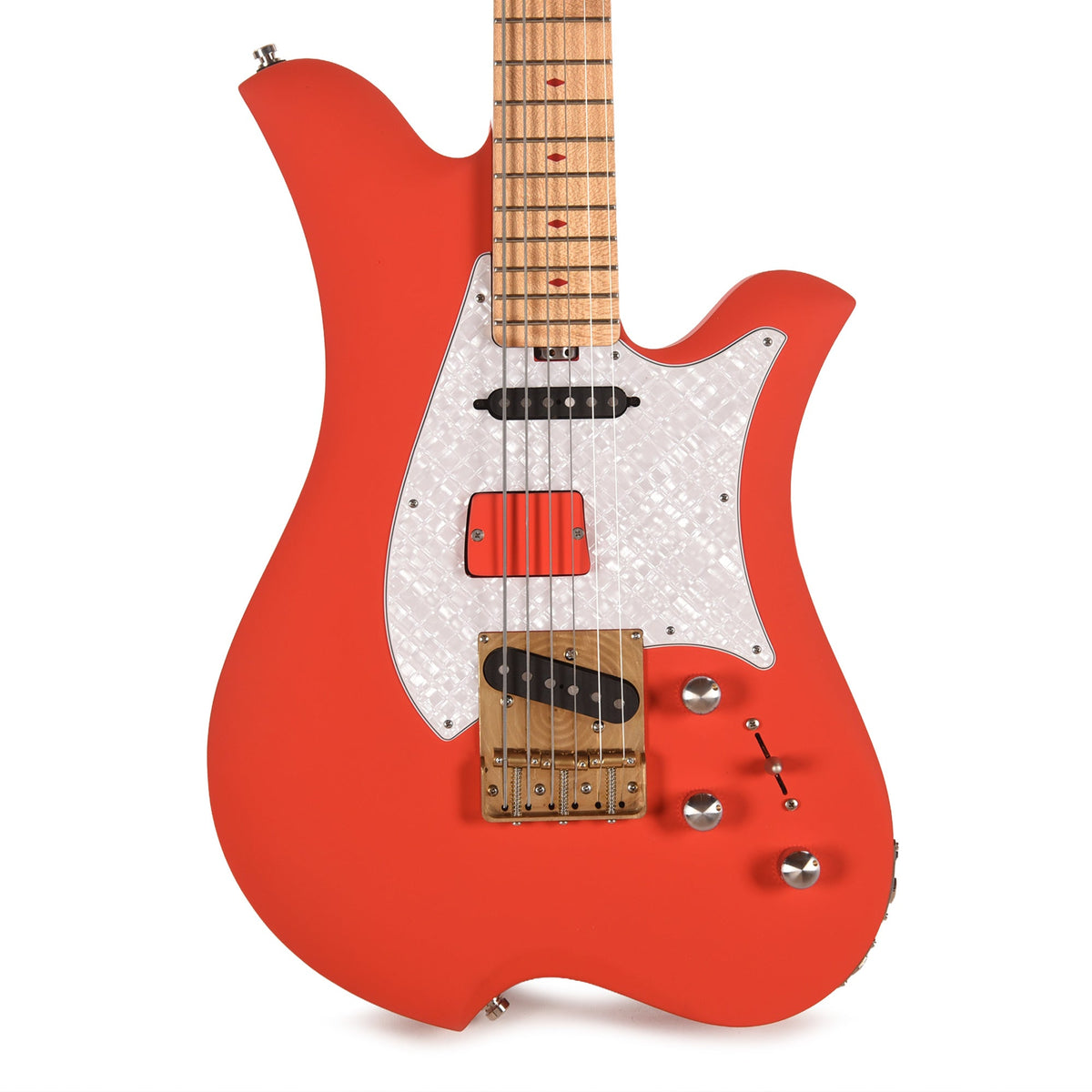 Bacci Leonardo Officina Baritone Tuscan Red w/Figured Maple Neck - View 2 | MusicMarket