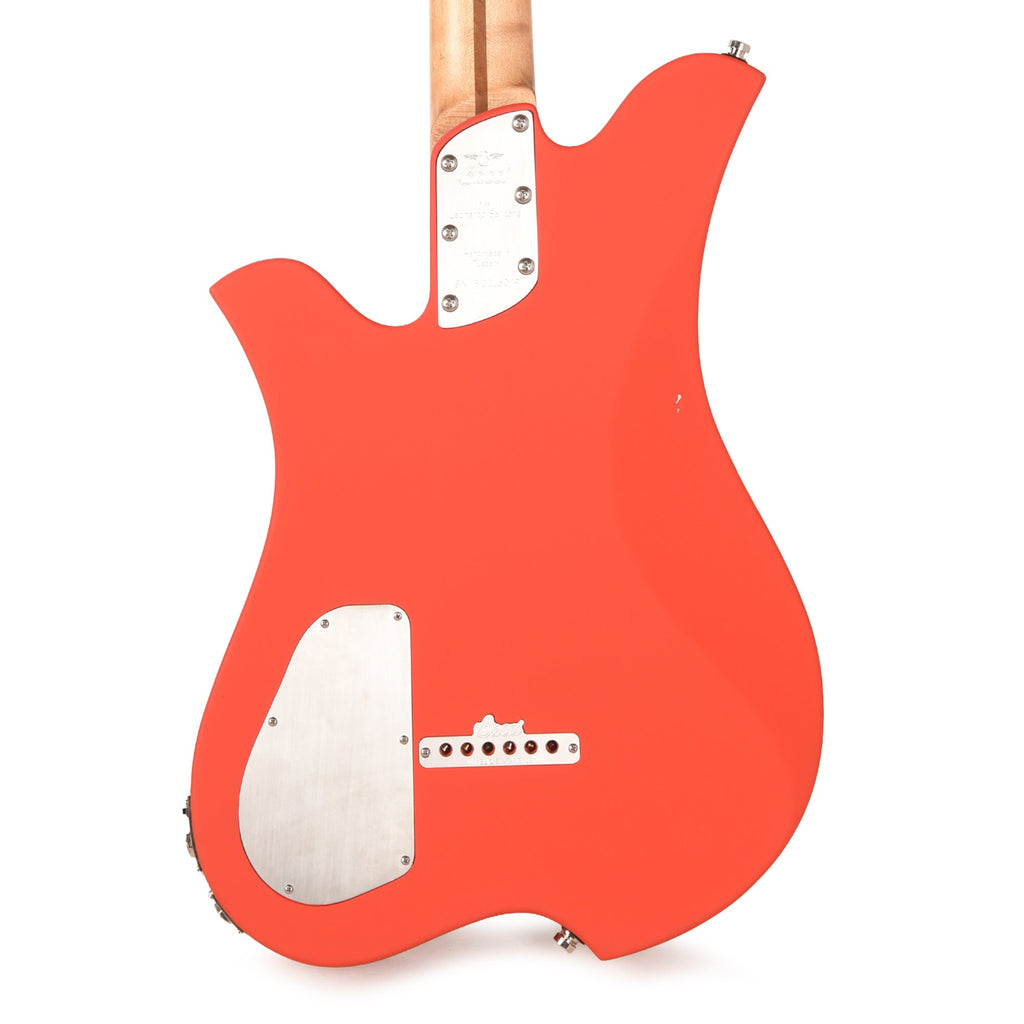 Bacci Leonardo Officina Baritone Tuscan Red w/Figured Maple Neck - View 3 | MusicMarket