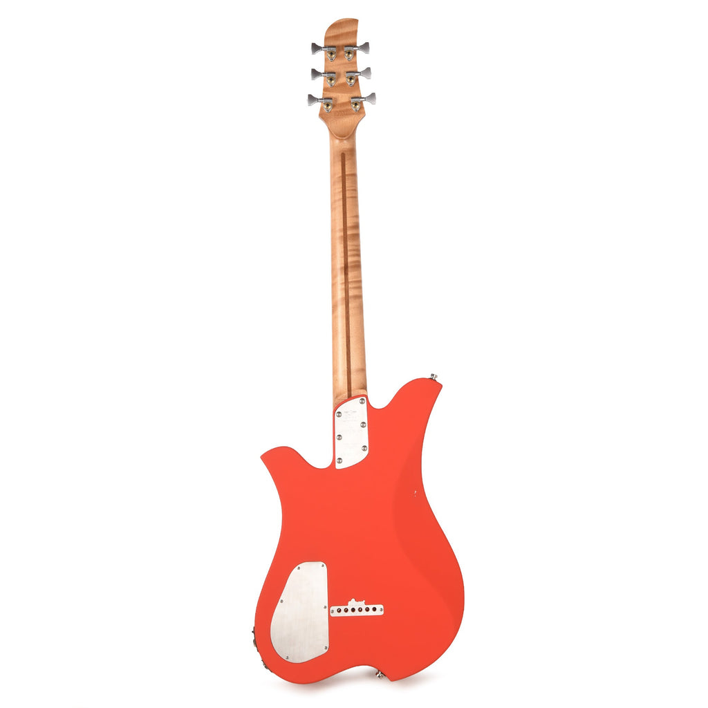 Bacci Leonardo Officina Baritone Tuscan Red w/Figured Maple Neck - View 5 | MusicMarket