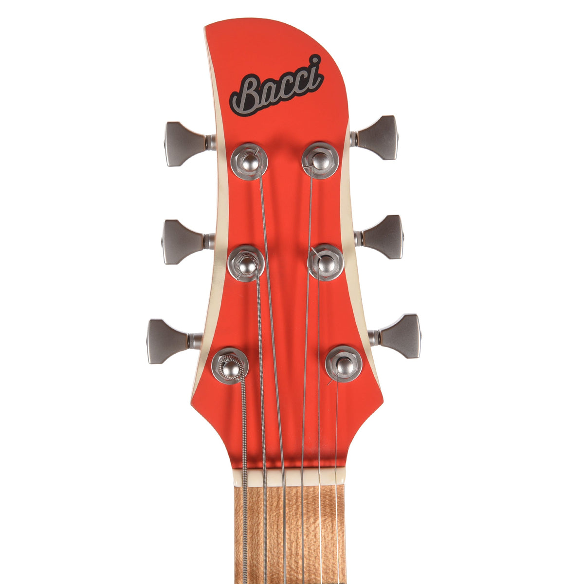Bacci Leonardo Officina Baritone Tuscan Red w/Figured Maple Neck - View 6 | MusicMarket