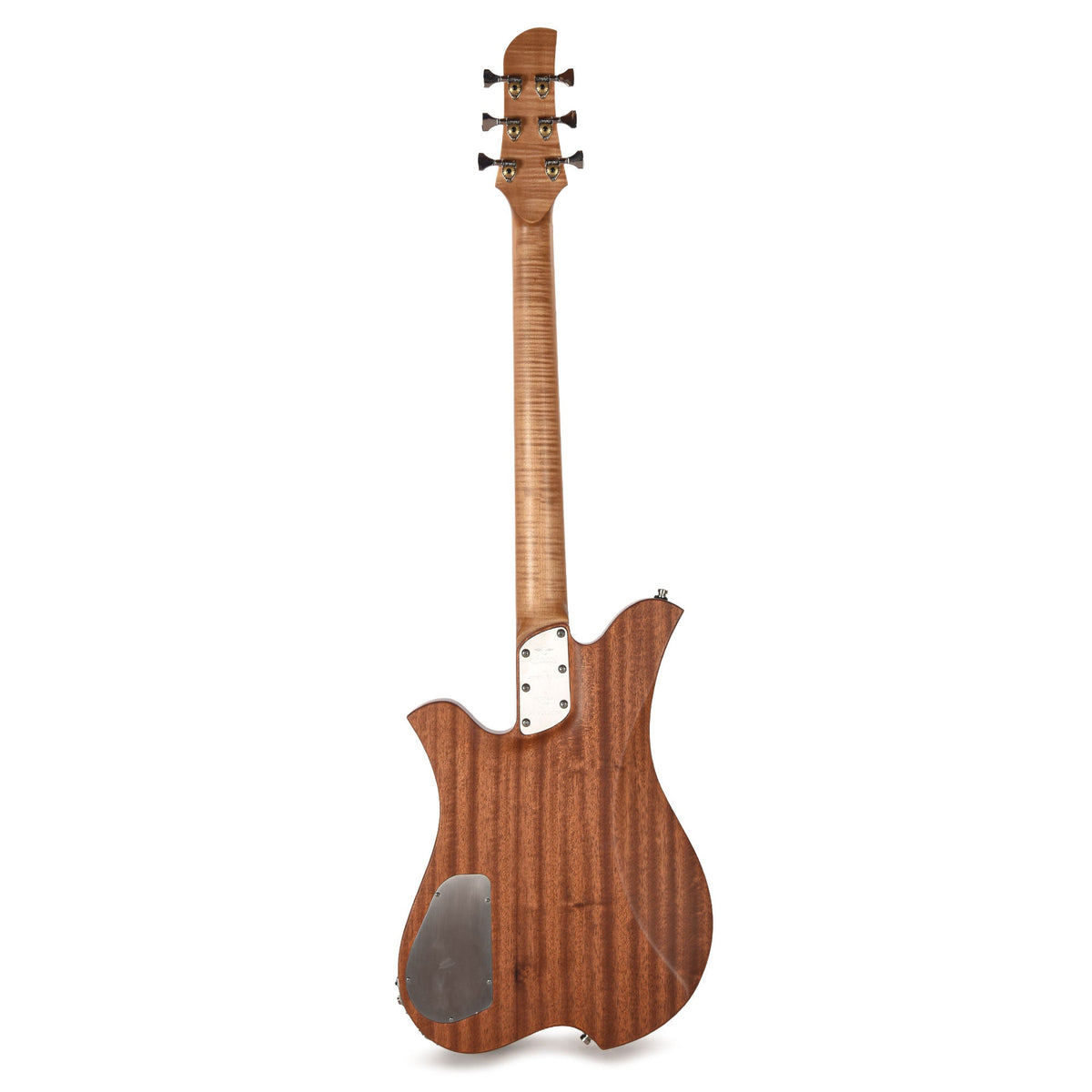 Bacci Leonardo Soffio Noce Dual Output Baritone Semi-Hollow Walnut Natural - View 5 | MusicMarket