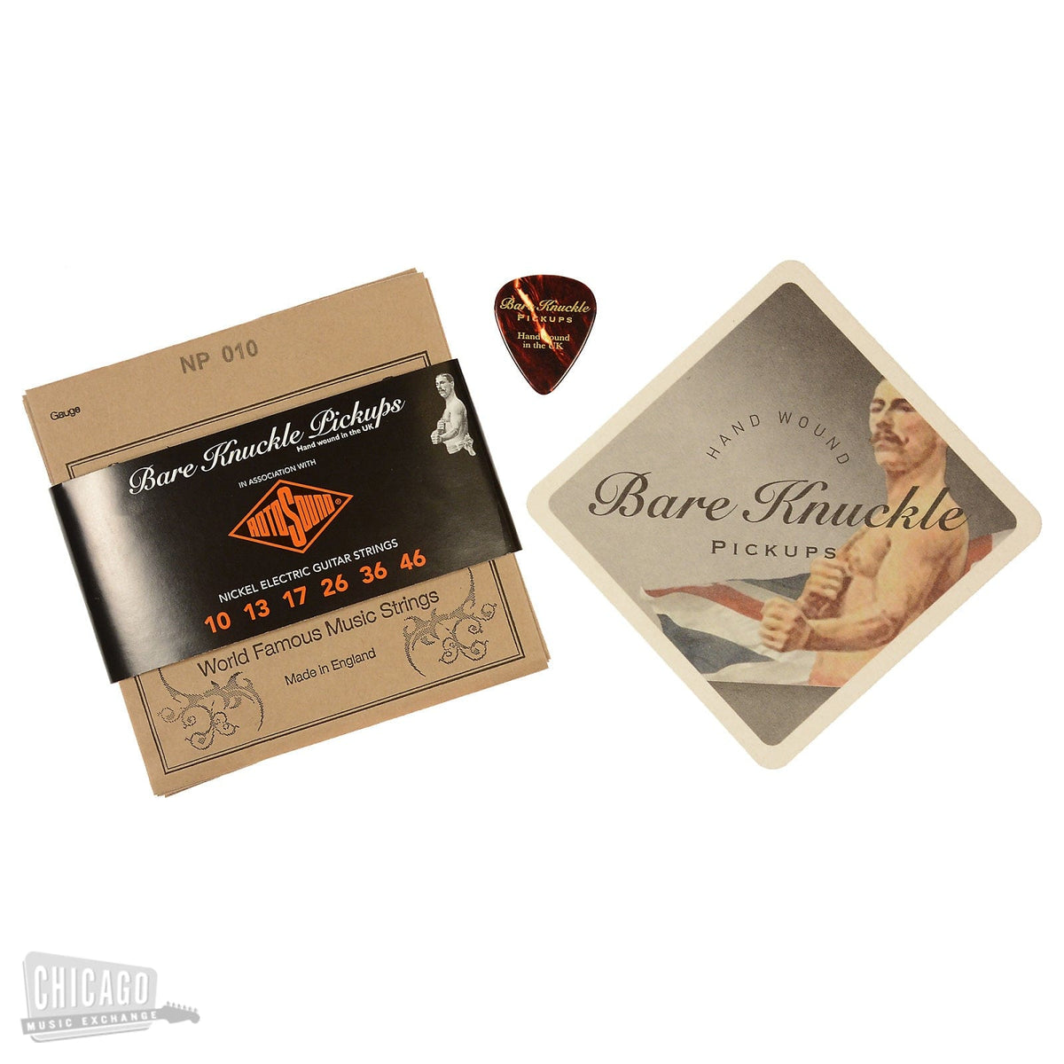 Bare Knuckle Strat PAT Pend '63 Veneer Board Single Coil Set Stag Profile RW/RP Parchment - View 2 | MusicMarket