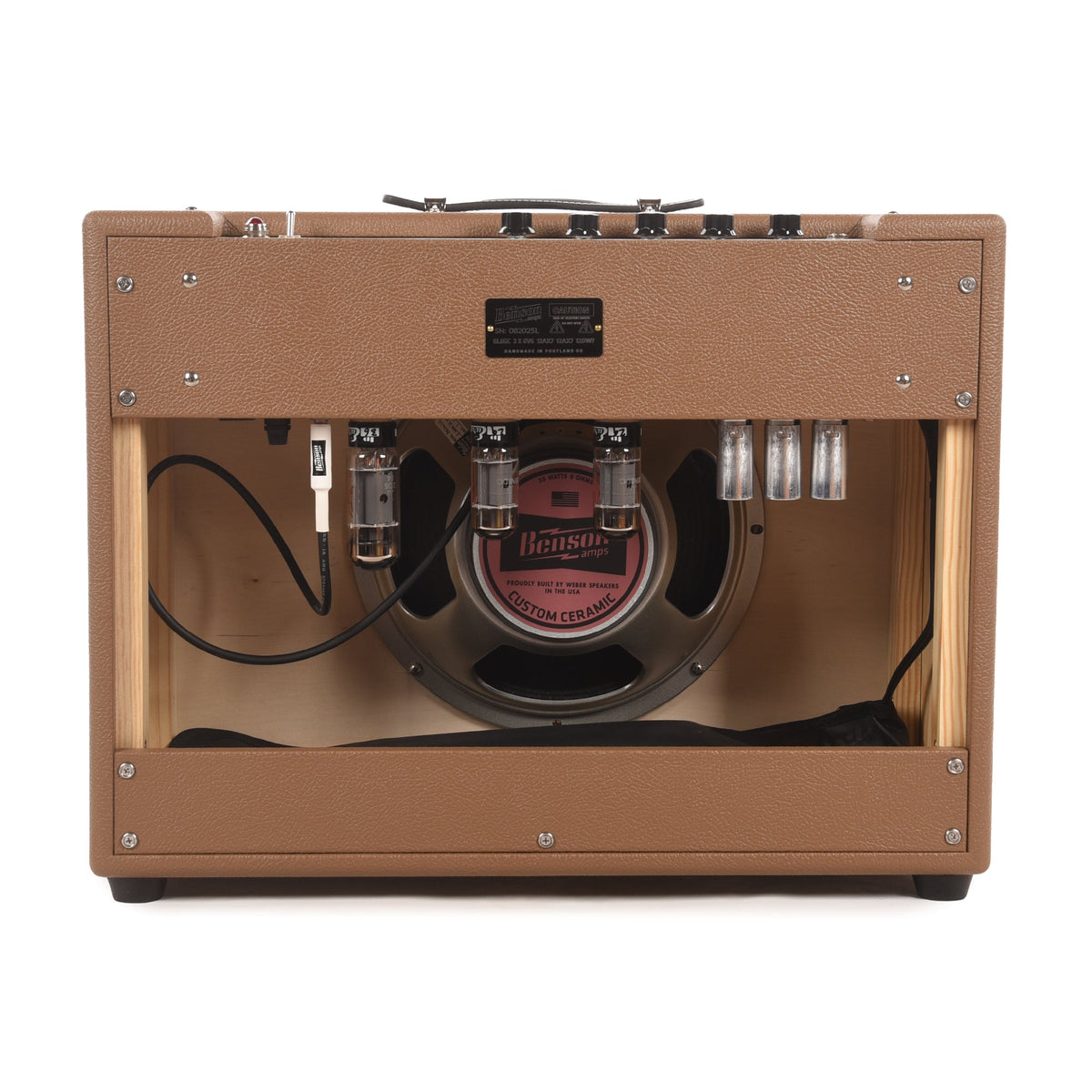Benson Monarch Reverb Plus 15w 1x12 Combo Amp Brown w/ Wheat Grille - View 3 | MusicMarket