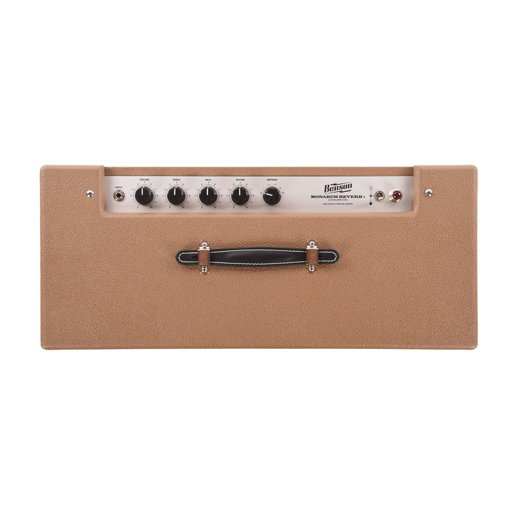 Benson Monarch Reverb Plus 15w 1x12 Combo Amp Brown w/ Wheat Grille - View 4 | MusicMarket