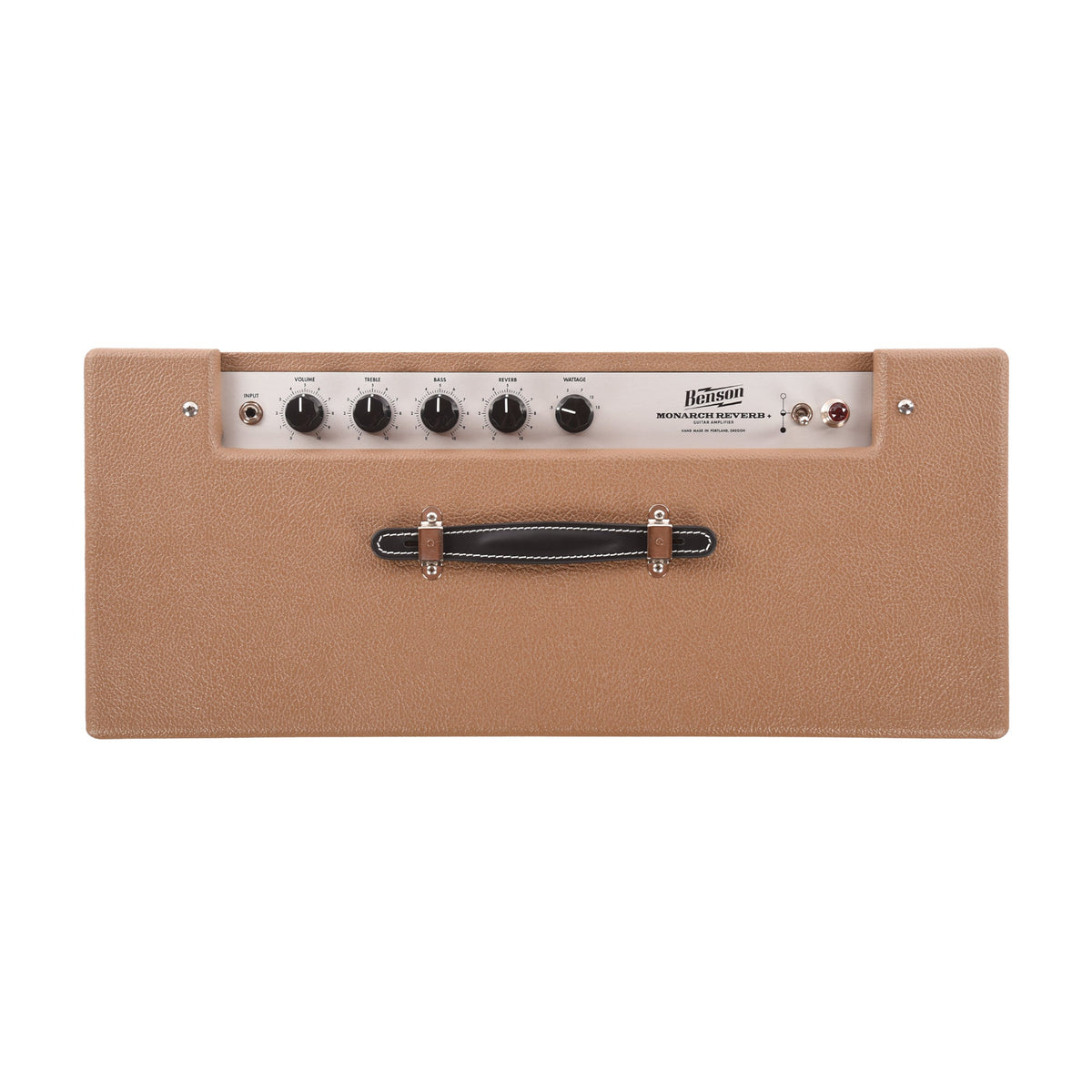 Benson Monarch Reverb Plus 15w 1x12 Combo Amp Brown w/ Wheat Grille - View 4 | MusicMarket