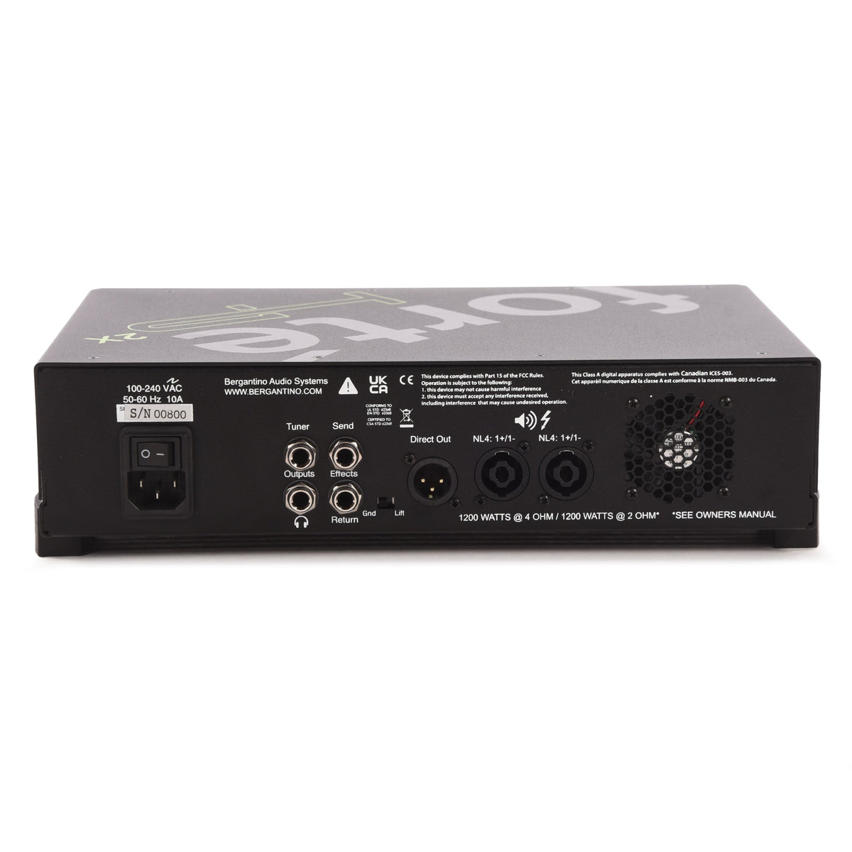 Bergantino Forte HP2X Bass Amplifier Head - View 3 | MusicMarket
