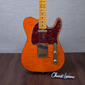 Fender Custom Shop Limited Edition Deluxe AAA Flame Custom Deluxe Telecaster Electric Guitar - Sunset Orange