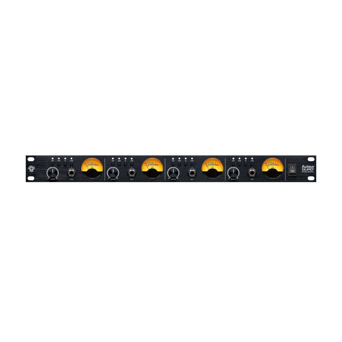 Black Lion Audio Auteur Quad2 4-Channel Rackmount Mic Preamp/DI - MusicMarket