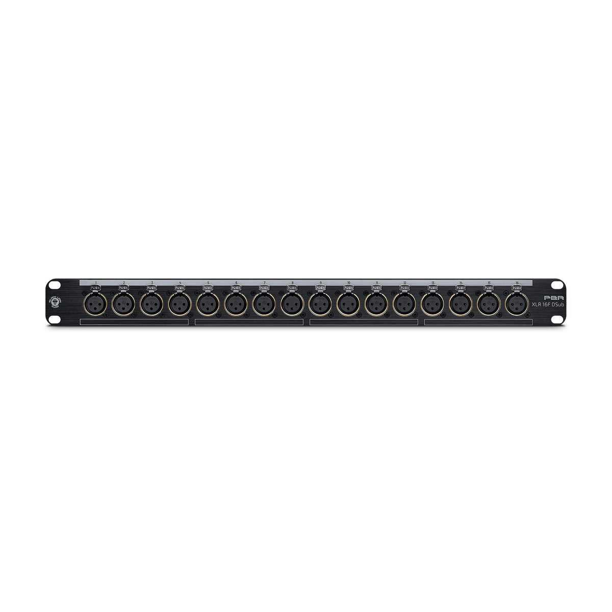 Black Lion Audio PBR XLR 16F DSub 16 Point Gold Plated XLR Female Patchbay w/ DSUB Outs - MusicMarket