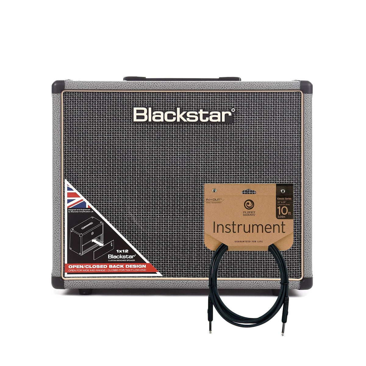 Blackstar Limited Edition HT 112 MKII Bronco Grey 1x12 Cabinet Cable Bundle - MusicMarket