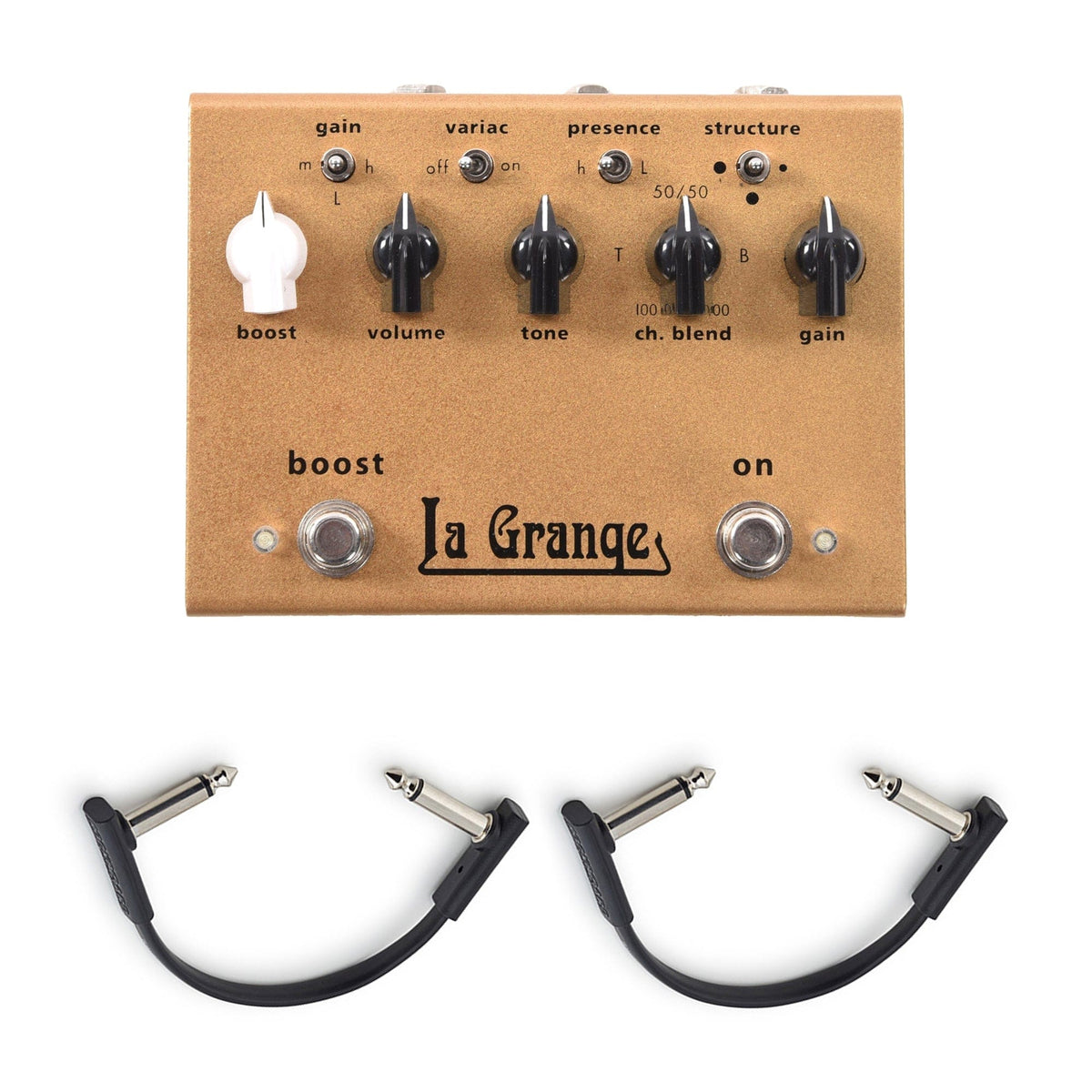 Bogner La Grange Overdrive Boost w/(2) Rockboard Flat Patch Cables Bundle - MusicMarket