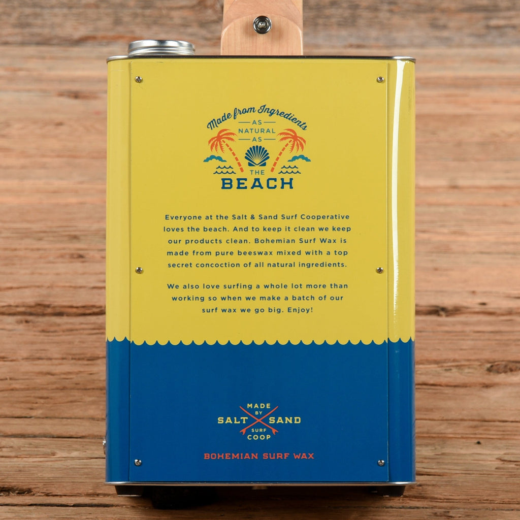Bohemian Guitars Oil Can Guitar Yellow/Blue - View 3 | MusicMarket
