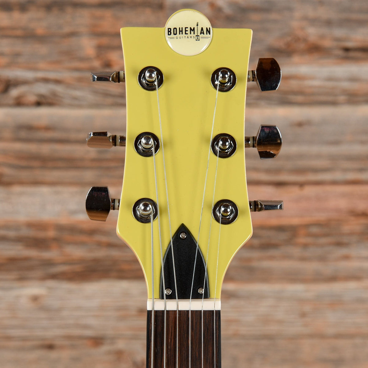 Bohemian Guitars Oil Can Guitar Yellow/Blue - View 6 | MusicMarket