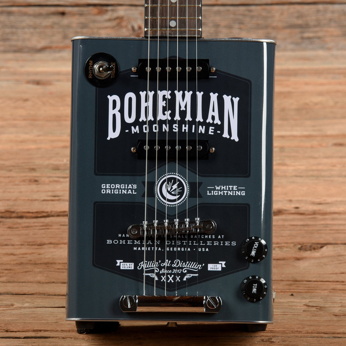Bohemian Guitars Oil Can Guitar Grey - MusicMarket