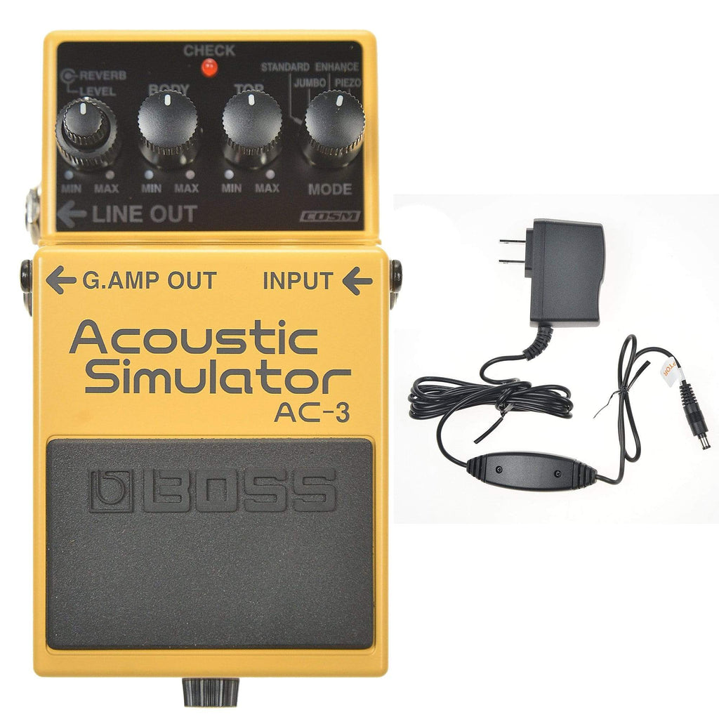 Boss AC-3 Acoustic Simulator Bundle w/ Boss PSA-120S2 Power Supply - MusicMarket