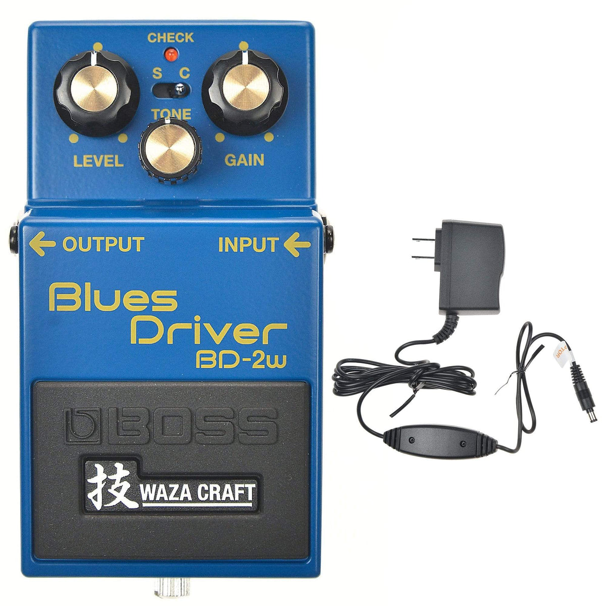 Boss BD-2W Blues Driver Waza Craft Analog Pedal Bundle w/ Boss PSA-120S2 Power Supply - MusicMarket