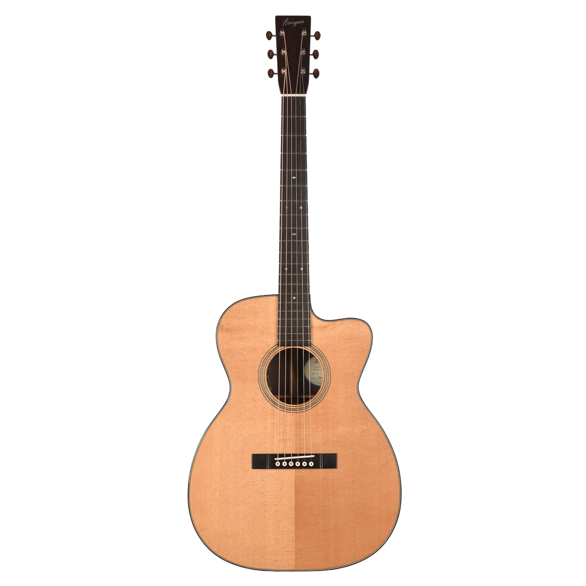 Bourgeois Downeast OMCE Soloist Thermo-Cured Sitka/Honduran Mahogany Natural - View 4 | MusicMarket