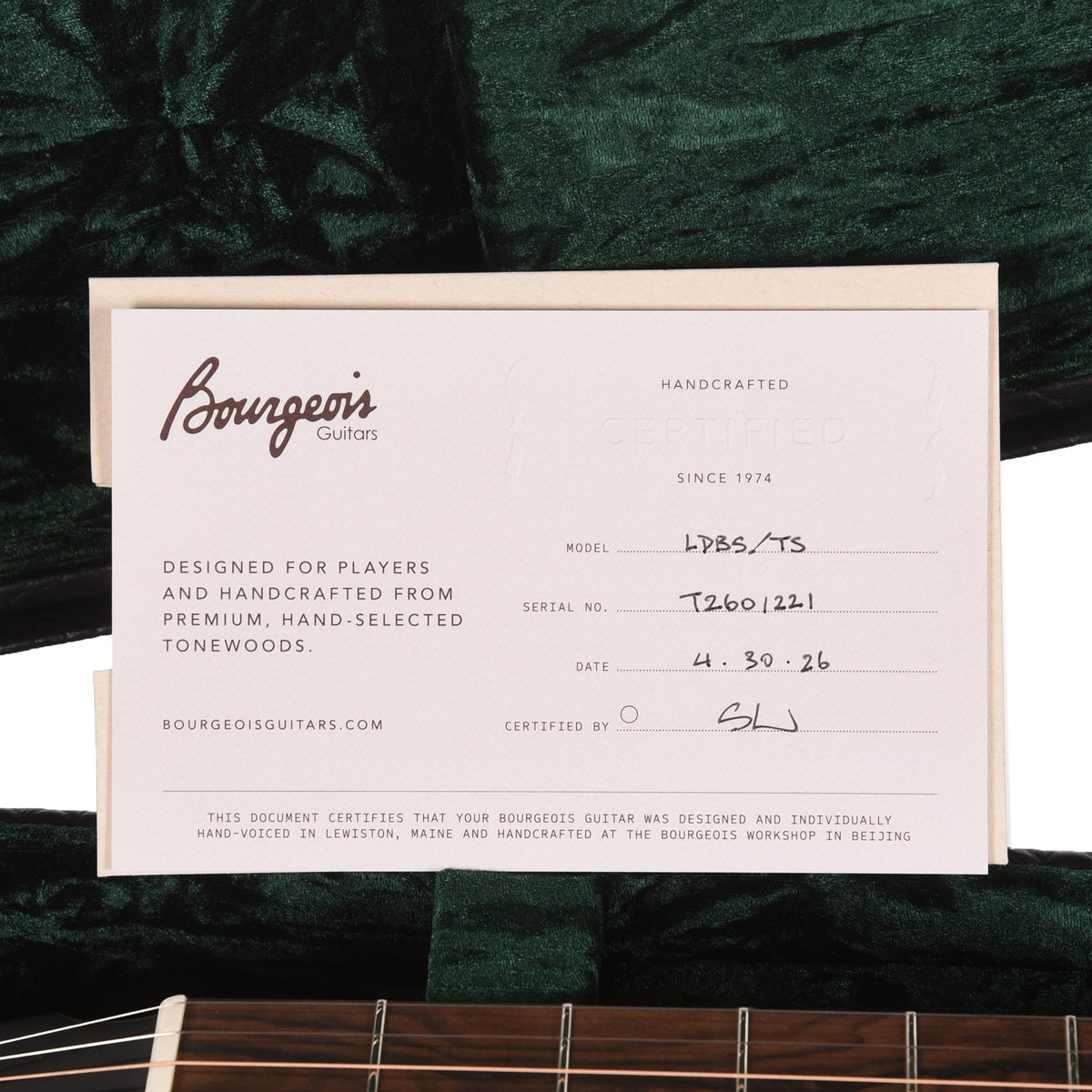 Bourgeois Touchstone LDBO-14 Torrefied Alaskan Sitka/Mahogany Sunburst - View 9 | MusicMarket