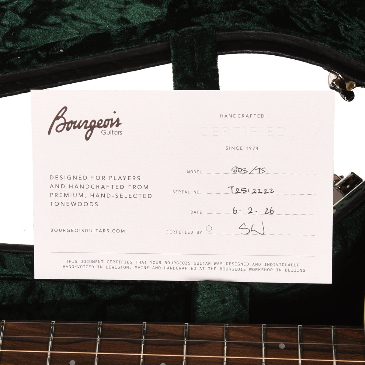 Bourgeois Touchstone Slope D Torrefied Alaskan Sitka/Mahogany Sunburst - View 9 | MusicMarket