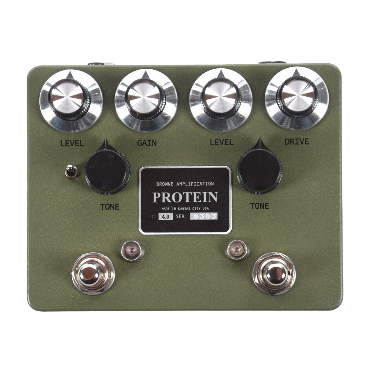 Browne Amplification Protein Dual Overdrive v4 Pedal Green - MusicMarket