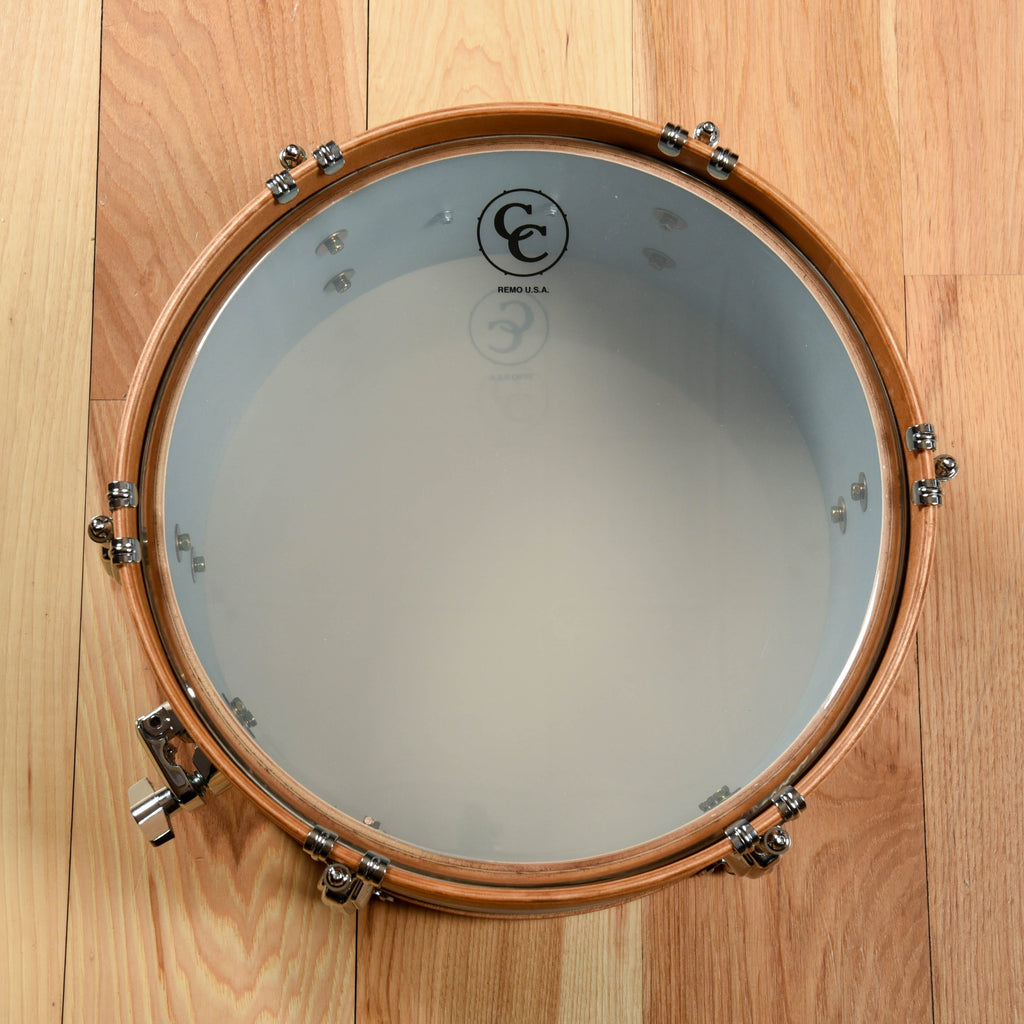 C&C Super Flyer 12/14/20 3pc. Drum Kit Tweedy Blue Satin w/Aged Maple Hoops - View 7 | MusicMarket
