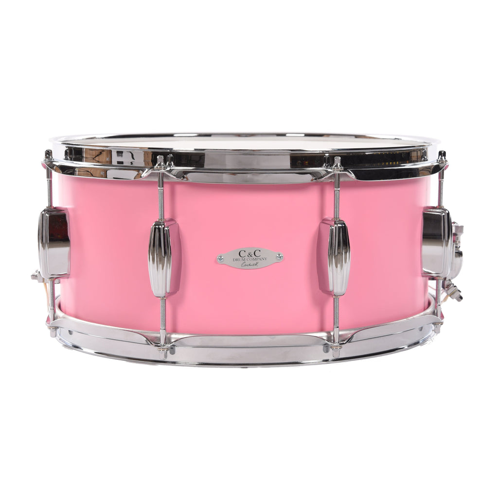 C&C 6.5x14 Gladstone Maple Snare Drum Bubble Gum Pink Satin - MusicMarket