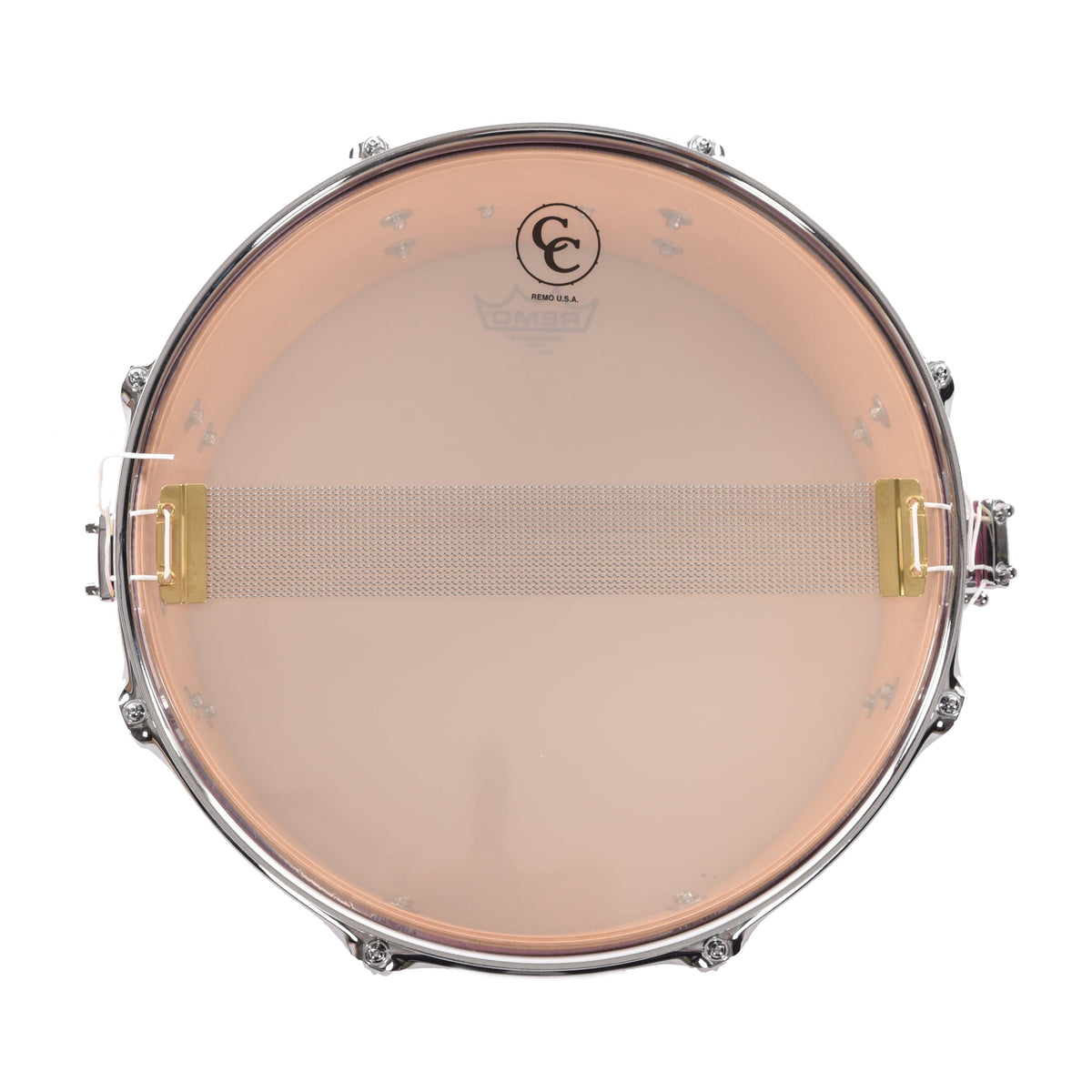 C&C 6.5x14 Gladstone Maple Snare Drum Bubble Gum Pink Satin - View 6 | MusicMarket