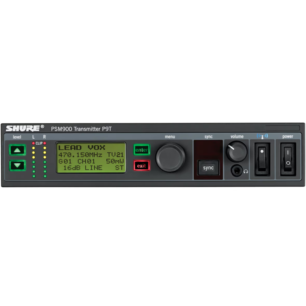 Shure P9T Half-Rack Wireless Transmitter - H21 Band - Mint, Open Box - MusicMarket