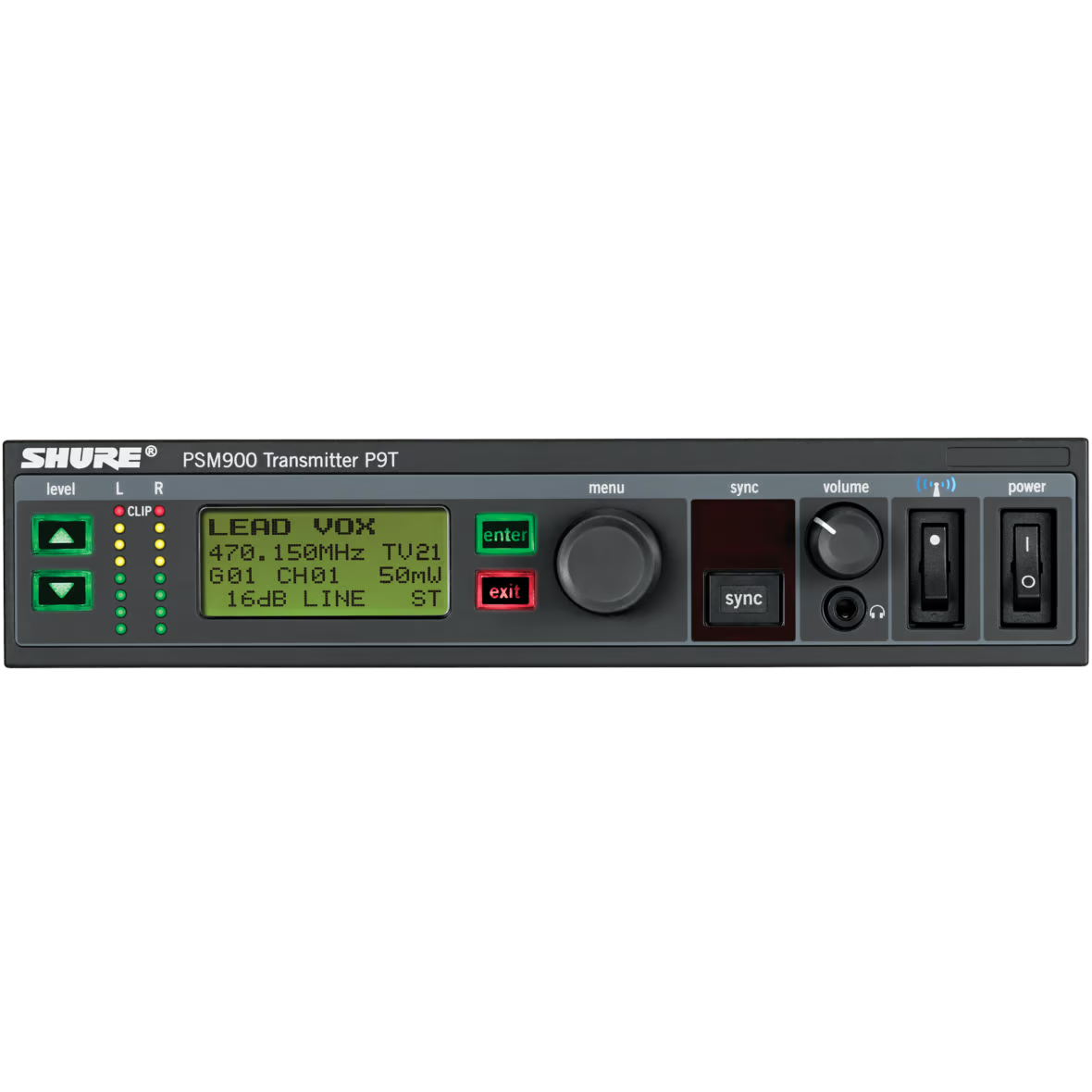 Shure P9T Half-Rack Wireless Transmitter - H21 Band - Mint, Open Box - MusicMarket