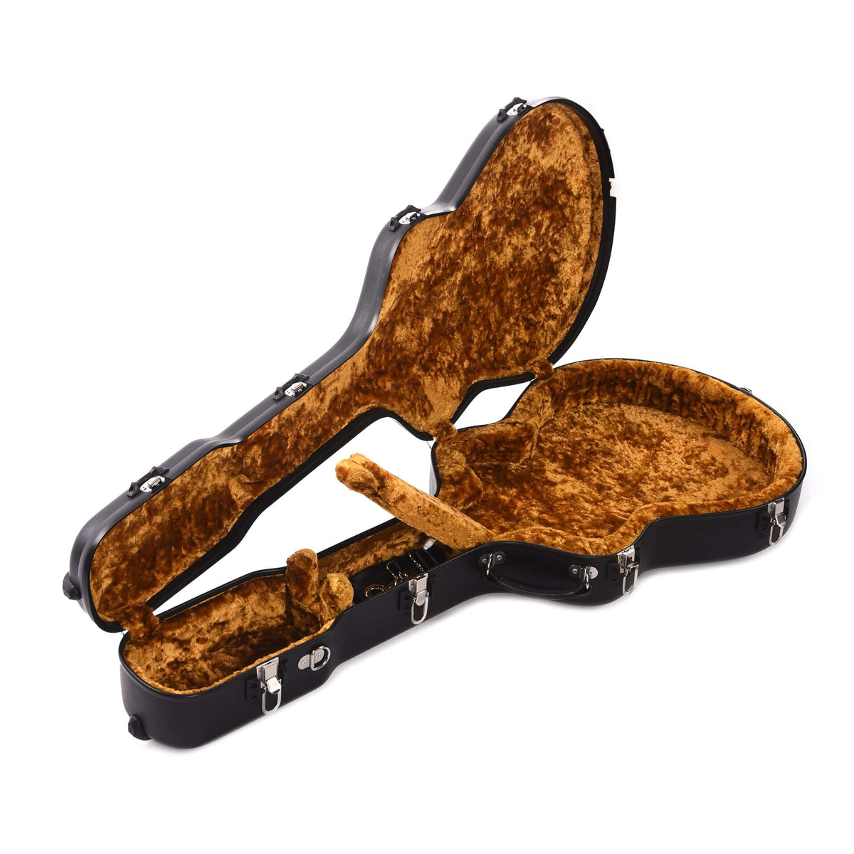 Calton Cases Electric ES-335 Guitar Case Black w/Gold Velvet Interior - View 4 | MusicMarket