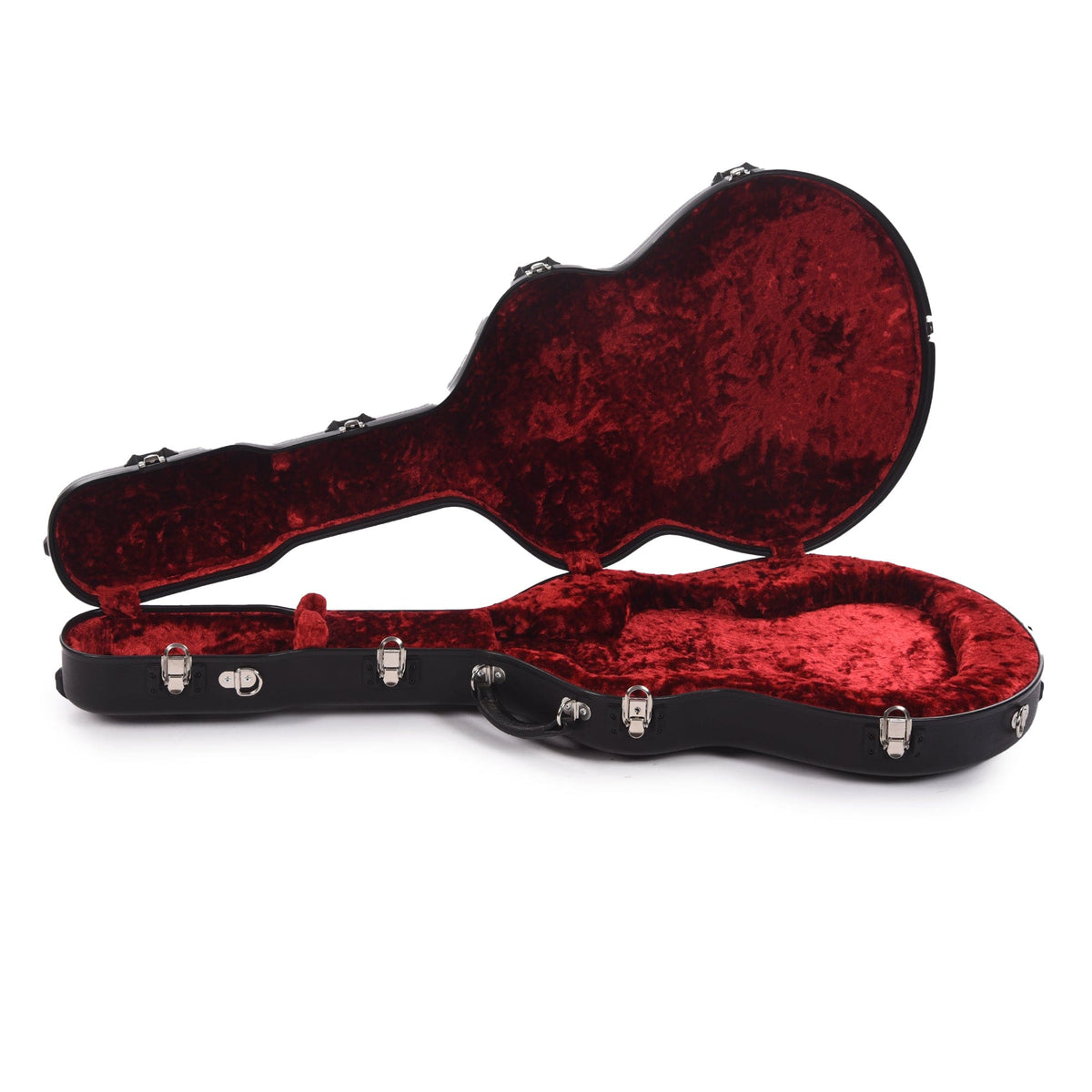 Calton Cases Electric Jazzmaster Guitar Case Black w/Red Velvet Interior - View 2 | MusicMarket