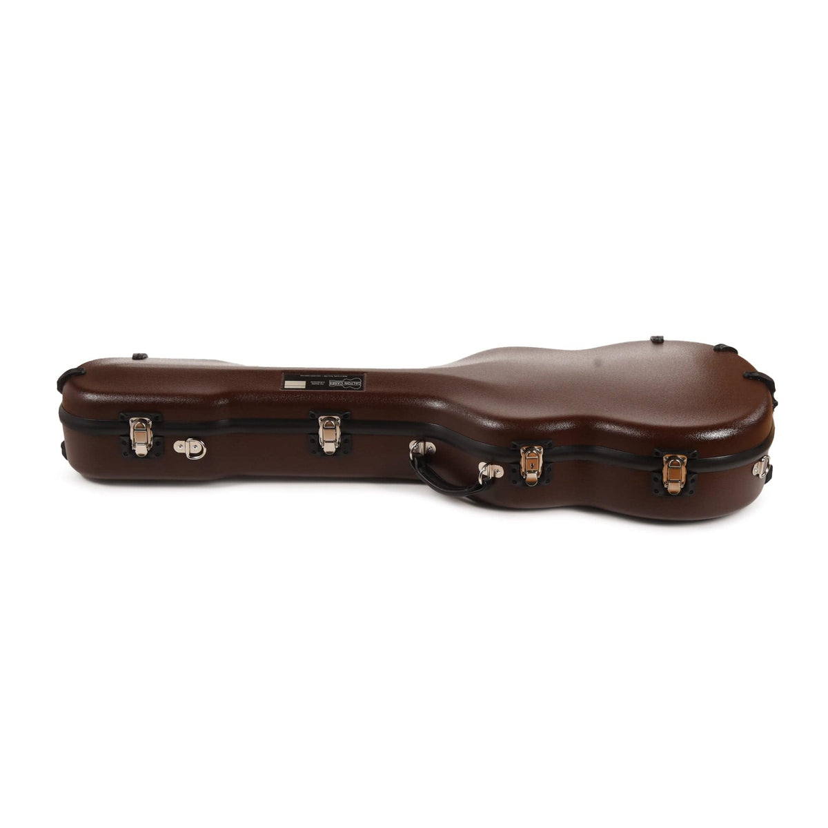 Calton Cases Electric SG Guitar Case Brown w/Pink Velvet Interior - MusicMarket