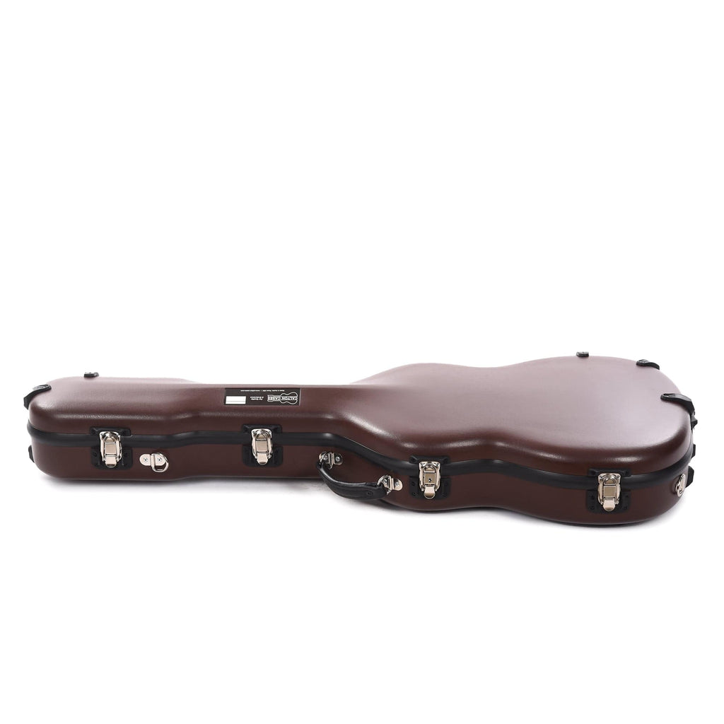 Calton Cases Electric Stratocaster Guitar Case Brown w/Gold Velvet Interior - MusicMarket
