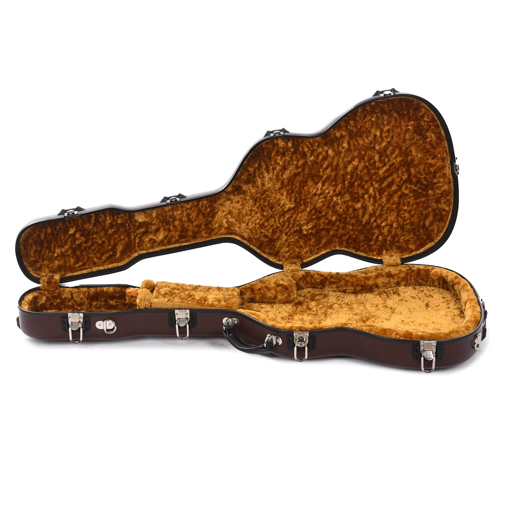 Calton Cases Electric Stratocaster Guitar Case Brown w/Gold Velvet Interior - View 2 | MusicMarket