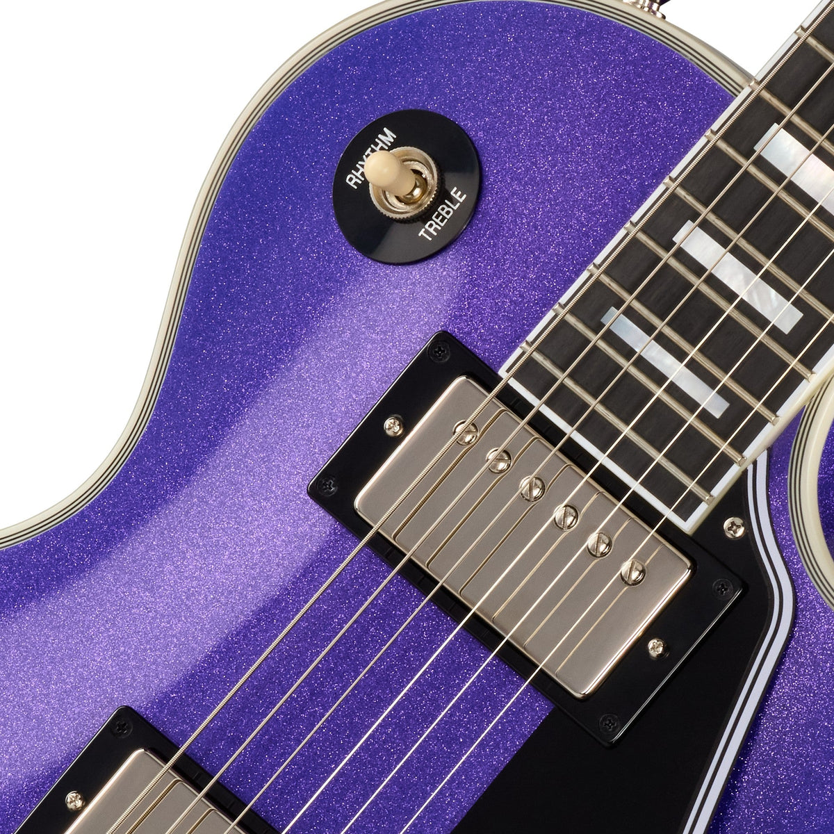Epiphone Les Paul Custom Electric Guitar - Amethyst Sparkle - View 5 | MusicMarket