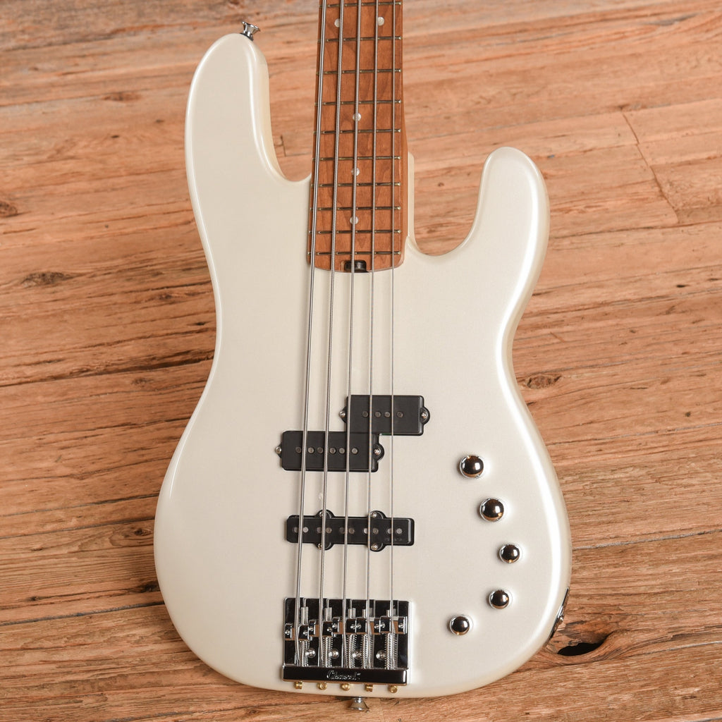 Charvel Pro Mod San Dimas 5-String Bass PJ Pearl White 2021 - View 2 | MusicMarket