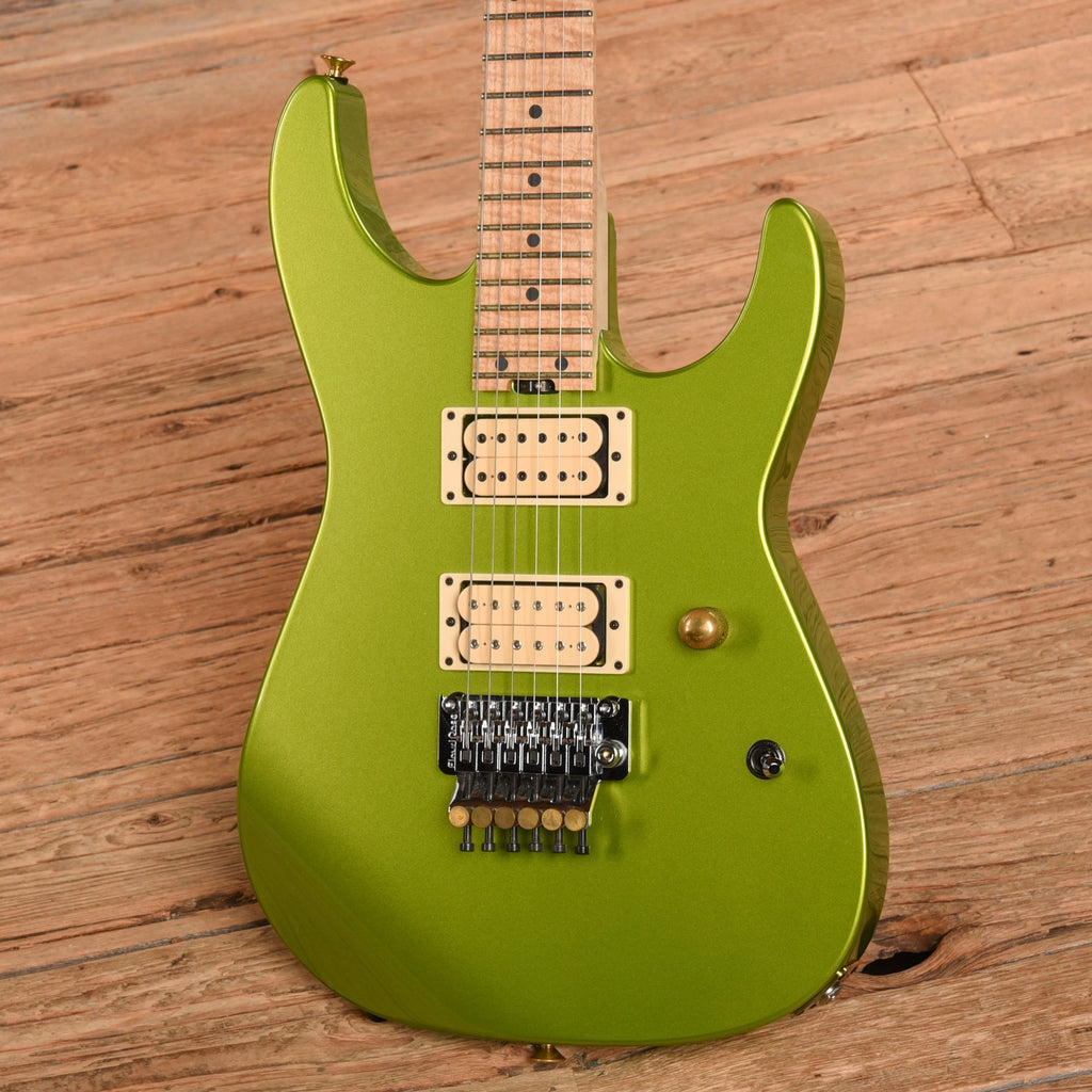 Charvel Custom Shop Dave Nichols Masterbuilt Dinky DK2H FR Lime Green Metallic 2021 - View 2 | MusicMarket