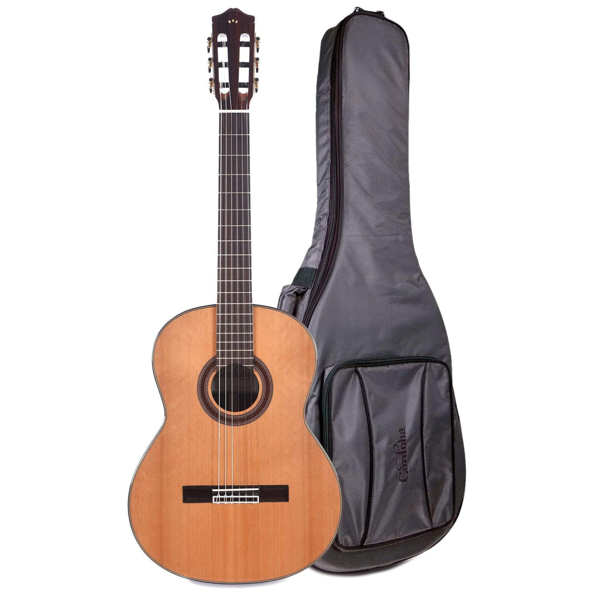 Cordoba Iberia Series C7-CD Cedar/Indian Rosewood Classical Guitar and Classical Guitar Gig Bag Bundle - MusicMarket