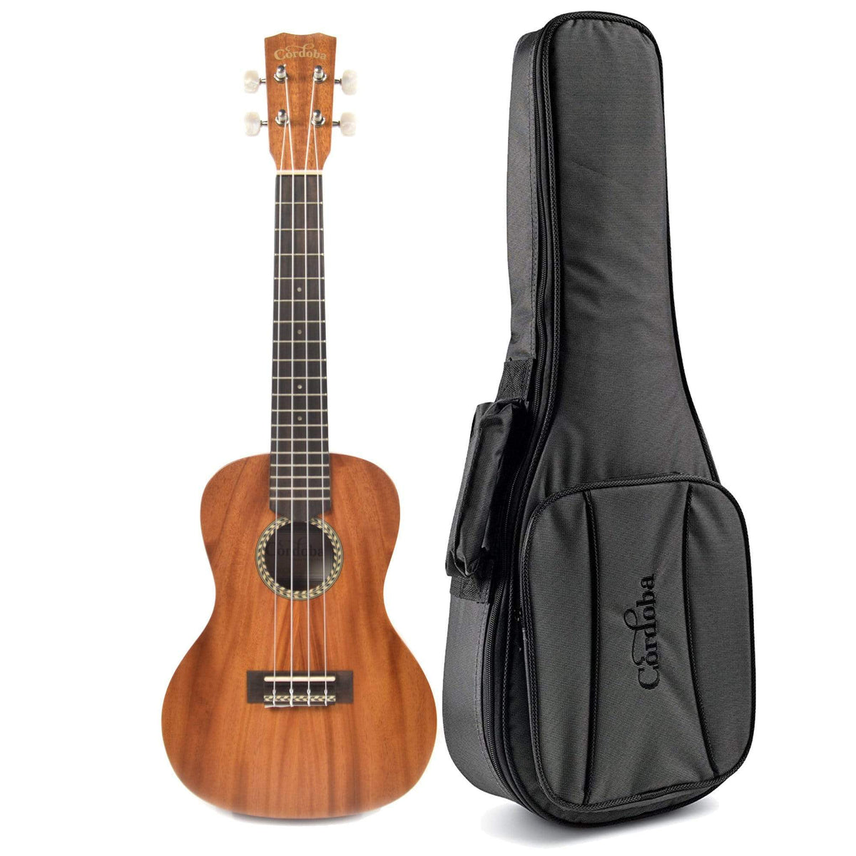 Cordoba 20CM Concert Ukulele Solid Mahogany Top Bundle W/Gig Bag - MusicMarket