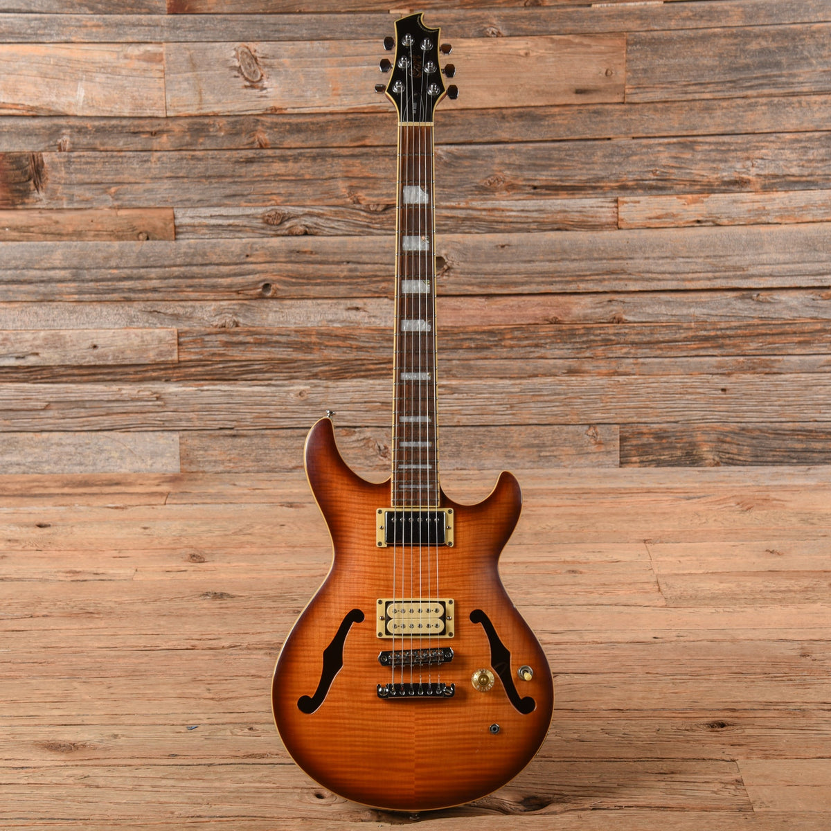 Cort M800 Semi Hollow Body Electric Sunburst - View 4 | MusicMarket