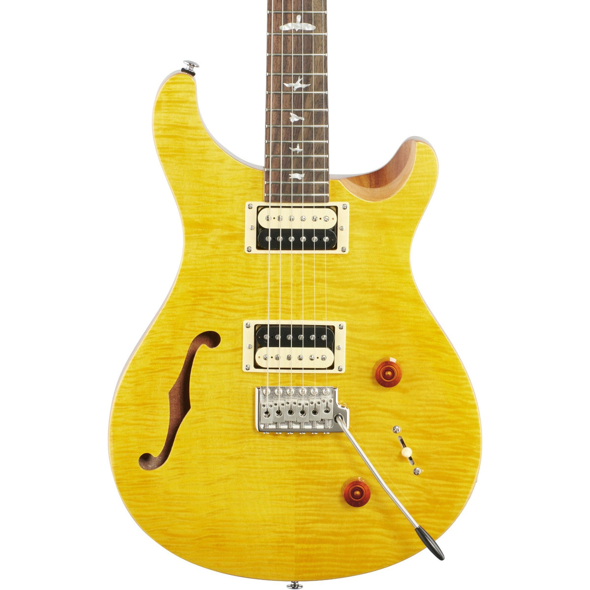 PRS SE Custom 22 Semi-Hollow Electric Guitar 2021 - Santana Yellow - MusicMarket