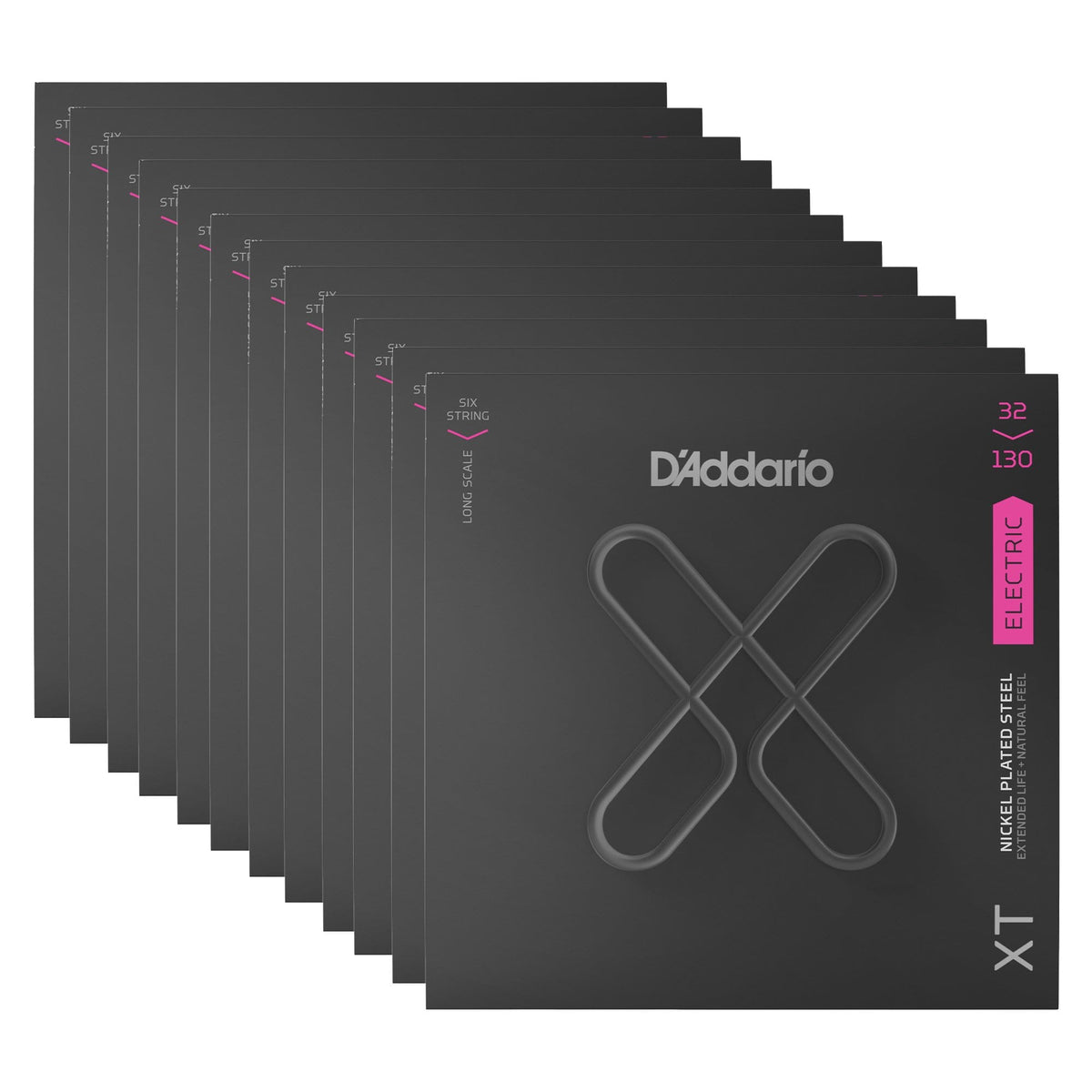 D'Addario XT Nickel 6-String Electric Bass Regular Light 32-130 12 Pack Bundle - MusicMarket